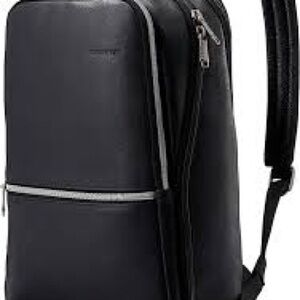Samsonite Classic Leather Slim Laptop Backpack Black